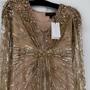 Jenny Packham Champagne Sequin Gown